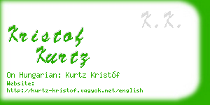 kristof kurtz business card
